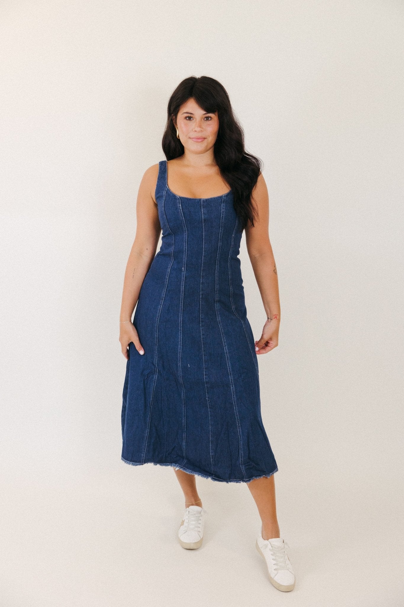 Evening Glow Denim Dress - 3125 Clothing