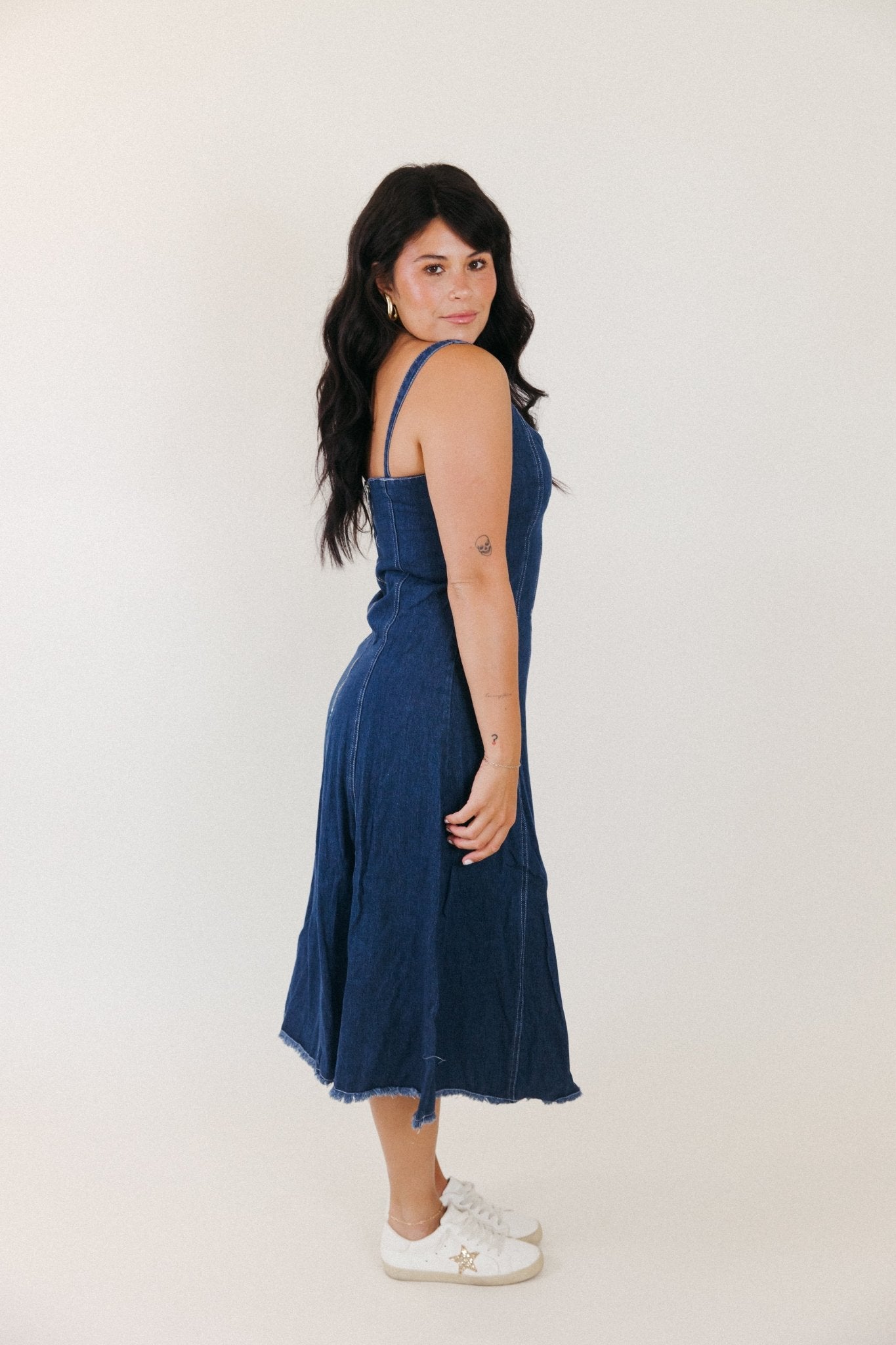 Evening Glow Denim Dress - 3125 Clothing