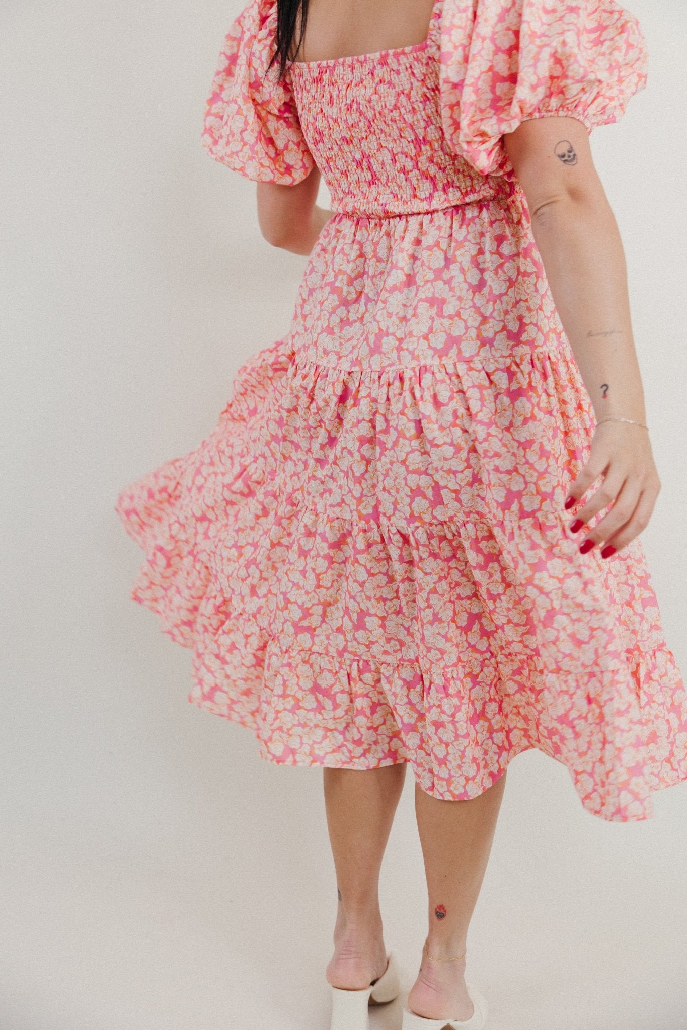 Fallon Floral Midi Dress - 3125 Clothing