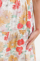 Sangria Sunrise Floral Dress - 3125 Clothing