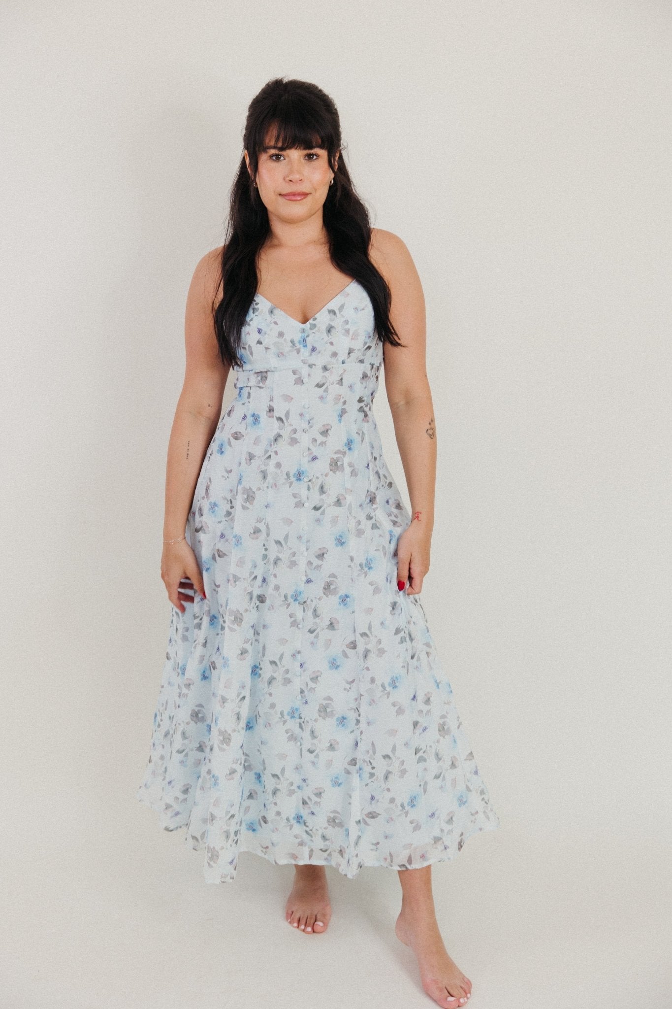 Soft Summer Floral Dress - 3125 Clothing