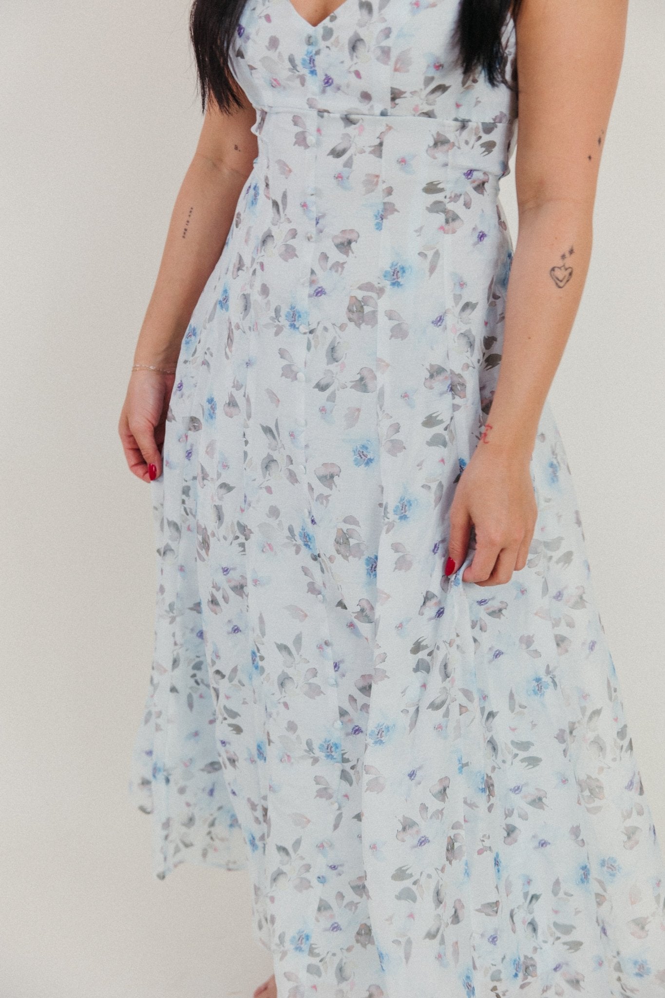 Soft Summer Floral Dress - 3125 Clothing