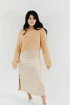 Golden Hour Gleam Satin Dress - 3125 Clothing