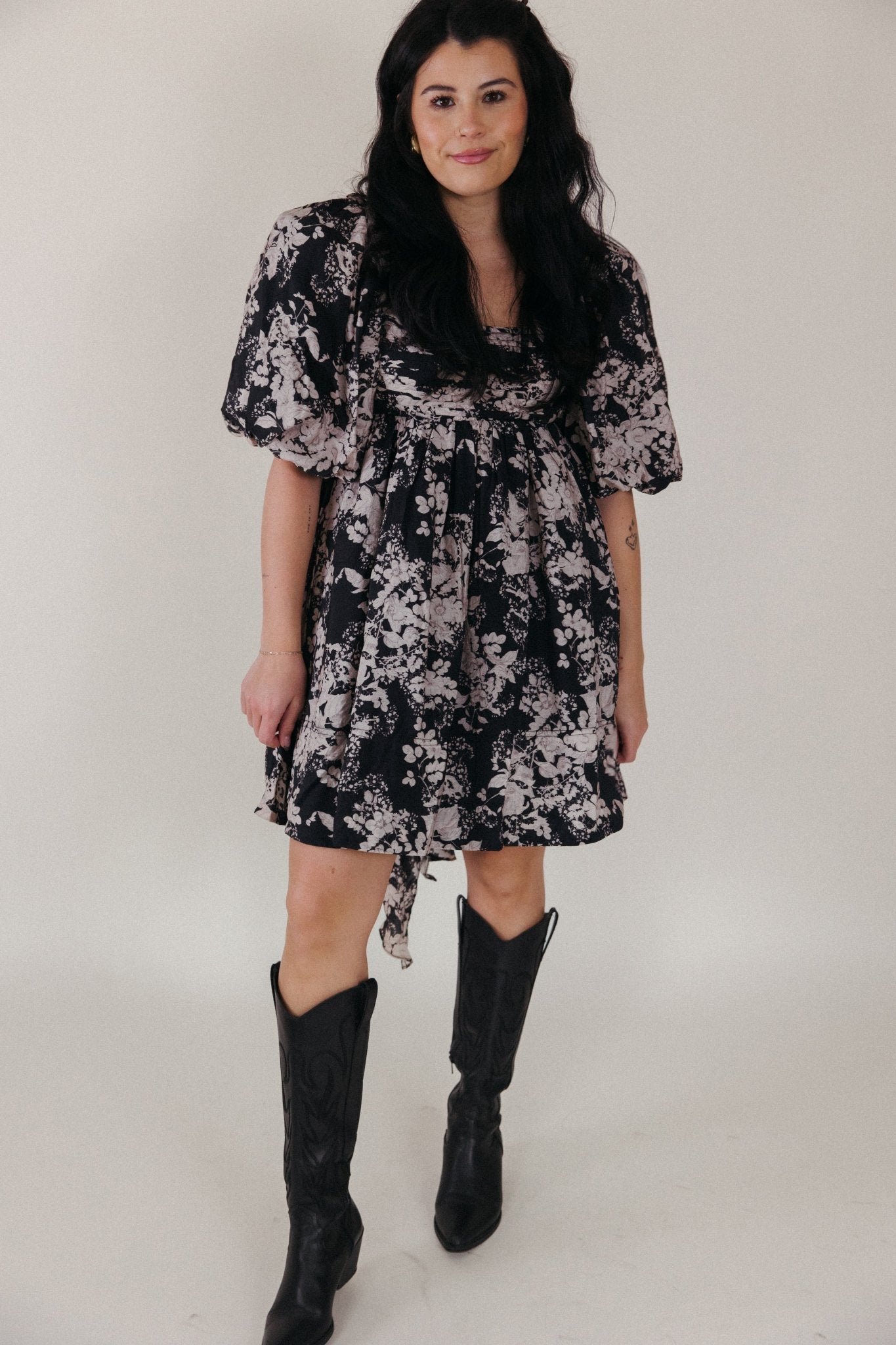 Midnight Blossom Dress - 3125 Clothing