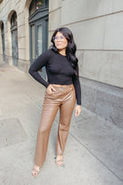 Mocha Moment Leather Pants - 3125 Clothing