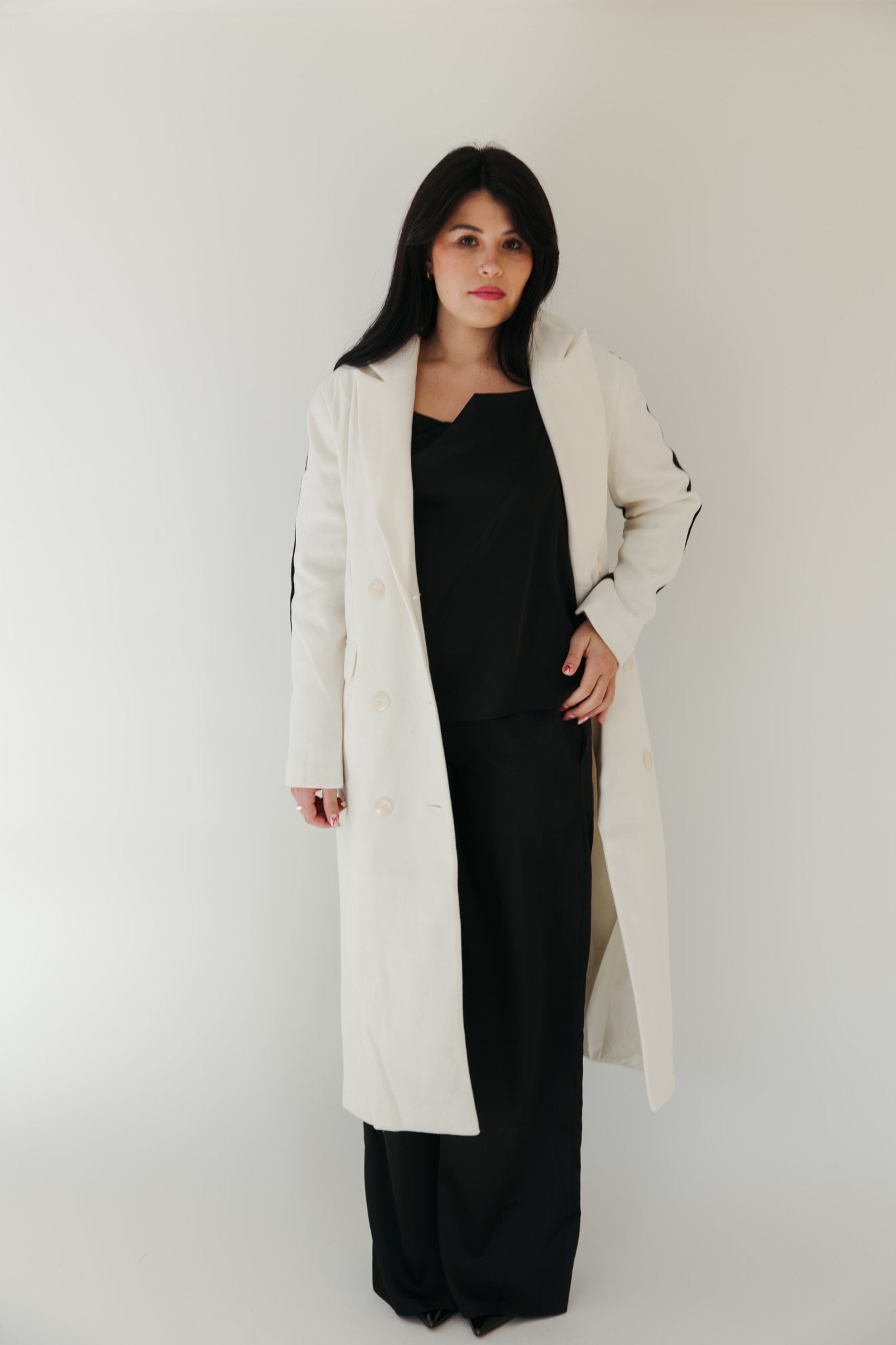 Noire Blanc Elegance Coat - 3125 Clothing