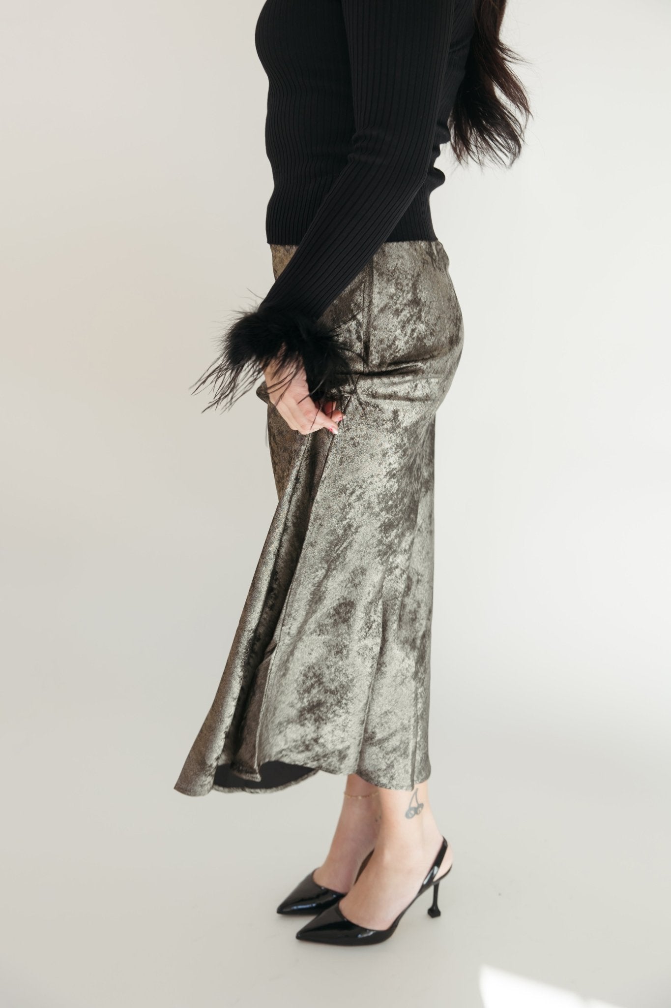 Pewter Poise Skirt - 3125 Clothing