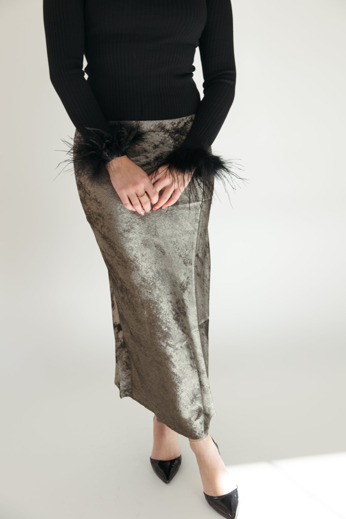 Pewter Poise Skirt - 3125 Clothing